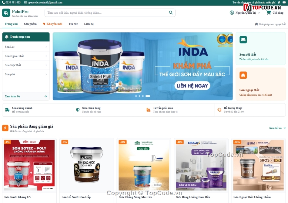 Paint,Website bán hàng,Web bán hàng